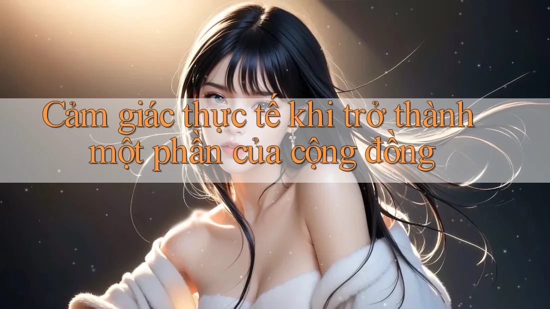 Cảm giác thực tế khi trở thành một phần của cộng đồng Cảm giác thực tế khi trở thành một phần của cộng đồng